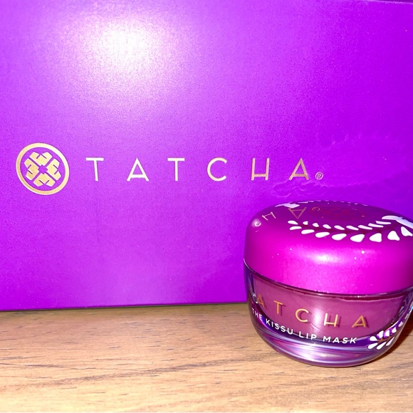 Tatcha Dewy Skin Care Set The Rice Wash/Kissu Lip Mask/Furoshiki Gift Wrap New - Picture 6 of 15